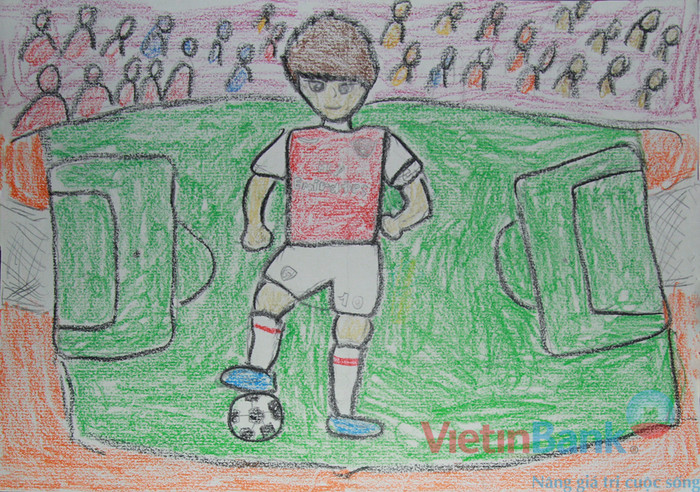 Ước mơ của em là trở thành cầu thủ bóng đá