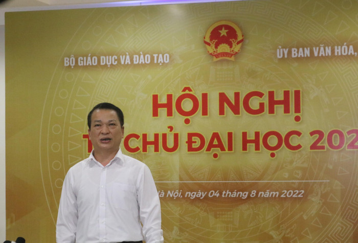 Giáo sư Phạm Hồng Quang – Chủ tịch Hội đồng Đại học Thái Nguyên. (Ảnh: Phạm Minh)