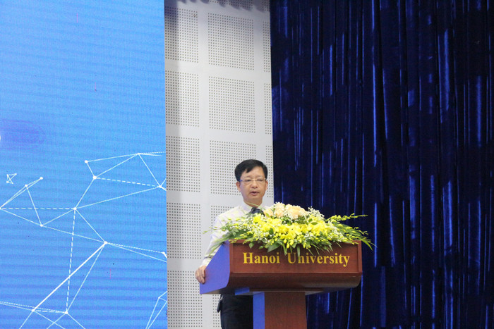 Tiến sĩ Lương Ngọc Minh - Phó Hiệu trưởng, Phó trưởng ban chỉ đạo Đề án chuyển đổi số Trường Đại học Hà Nội. (Ảnh: Phạm Minh)