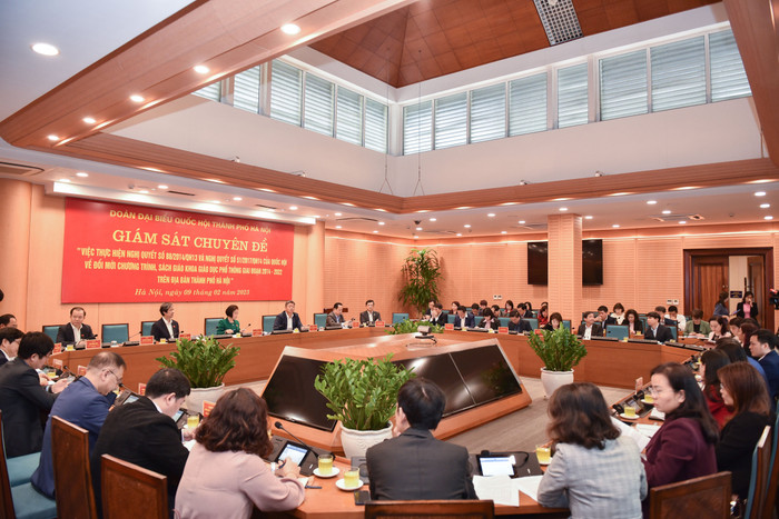 Toàn cảnh buổi làm việc của Đoàn Đại biểu Quốc hội Thành phố Hà Nội với Uỷ ban Nhân dân Thành phố Hà Nội. Ảnh: Thế Đại Toàn cảnh buổi làm việc của Đoàn Đại biểu Quốc hội Thành phố Hà Nội với Uỷ ban Nhân dân Thành phố Hà Nội. Ảnh: Thế Đại