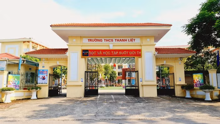 Trường Trung học cơ sở Thanh Liệt. (Ảnh: Mạnh Đoàn)