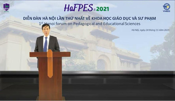 Giáo sư - Tiến sỹ Nguyễn Quý Thanh, Hiệu trưởng Đại học Giáo dục. (Ảnh chụp màn hình)