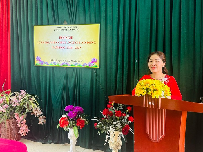 Cô Hoàng Thị Quý - Hiệu trưởng Trường Mầm non Bộc Bố. Ảnh: Website Trường image.jpg