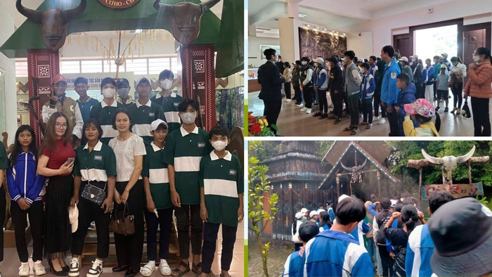 Học sinh Trường THCS Đưng KNớ tham gia tham gia hoạt động trải nghiệm trong giờ học Giáo dục địa phương. Ảnh: NVCC sgk.jpg