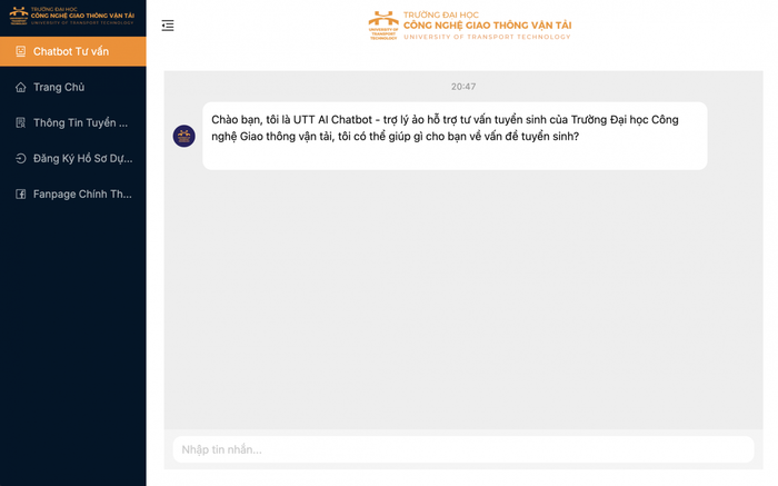 AI Chatbot hỗ trợ tư vấn tuyển sinh của Trường Đại học Công nghệ Giao thông Vận tải. screenshot-2025-06-29-at-20-48-17.png