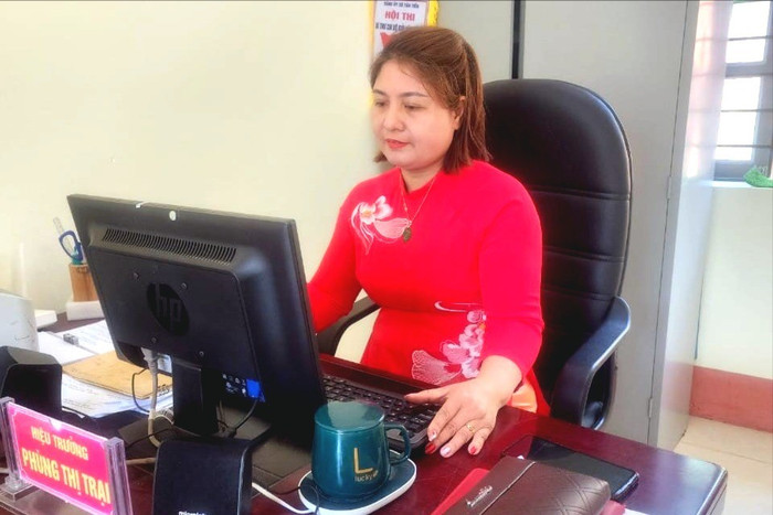 Cô Phùng Thị Trại - Hiệu trưởng Trường Mầm non Tân Tiến. Ảnh: NVCC 481986930-666809026092578-5368800310125110393-n-908.jpg