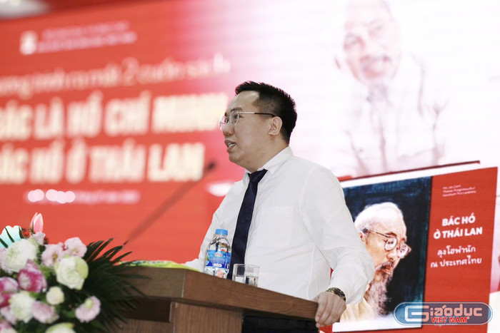 Ông Nguyễn Nguyên - Cục trưởng Cục Xuất bản, In và Phát hành (Bộ Văn hoá, Thể thao và Du lịch) chia sẻ tại chương trình. gdvn-nxb1.jpg