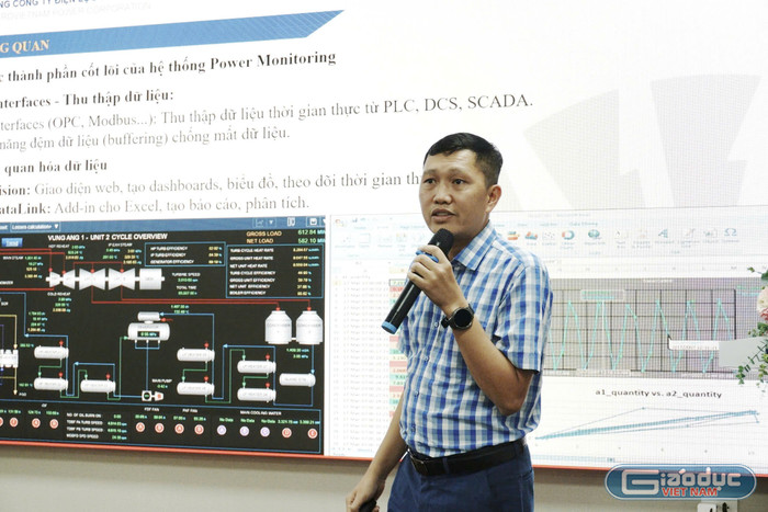 Ông Nguyễn Hữu Hùng - Phó Giám đốc Ban Kỹ thuật, Tổng Công ty Điện lực Dầu khí Việt Nam trình bày tham luận. gdvn-bk3.jpg