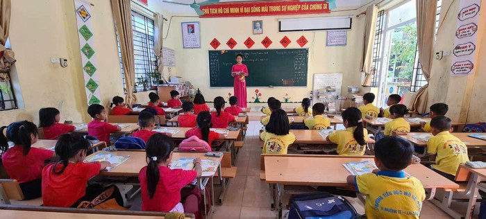 Một giờ học tại Trường phổ thông dân tộc bán trú Tiểu học Mù Cả (Lai Châu). Ảnh: NVCC Một giờ học tại Trường phổ thông dân tộc bán trú Tiểu học Mù Cả (Lai Châu). Ảnh: NVCC