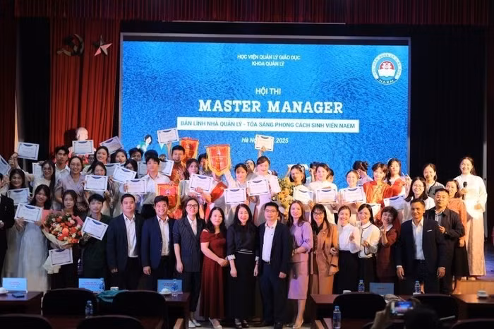 Sinh viên ngành Quản trị văn phòng đầy tài năng và bản lĩnh tại Hội thi Master Manager lần thứ 2. Ảnh: website Học viện