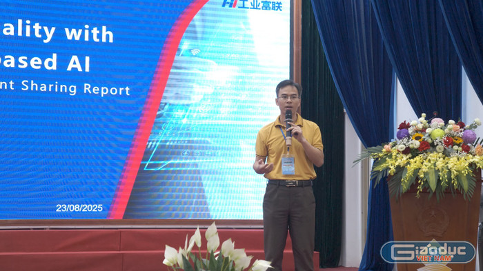 Tiến sĩ Nguyễn Tuấn Anh - Phó Giám đốc phụ trách Trí tuệ nhân tạo (AI) tại Foxconn Việt Nam trình bày tham luận tại hội thảo gdvn-ad-4nxdwgcx83llxu-vnzxndgu3eepqlbm54bmge-em-sfmh8eygpxqtm1d7p8yuclcpowqbmutb-yjsymvt95abdakbkpcob8ftvdbgpa5upwog1cohpybof2xxi8lq-noddqpoxvzqg.jpg
