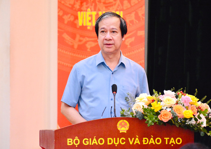 Bộ trưởng Nguyễn Kim Sơn phát biểu kết luận hội nghị. Ảnh: Bộ GD&ĐT dsc-4024.jpg