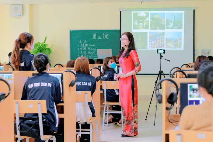 Hoạt động đào tạo ngành Sư phạm tiếng Trung Quốc tại Trường Đại học Sao Đỏ. Ảnh: website nhà trường image003-4.jpg