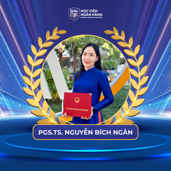 Phó giáo sư, Tiến sĩ Nguyễn Bích Ngân - tân phó giáo sư ngành Kinh tế của Học viện Ngân hàng. Ảnh: website nhà trường.
