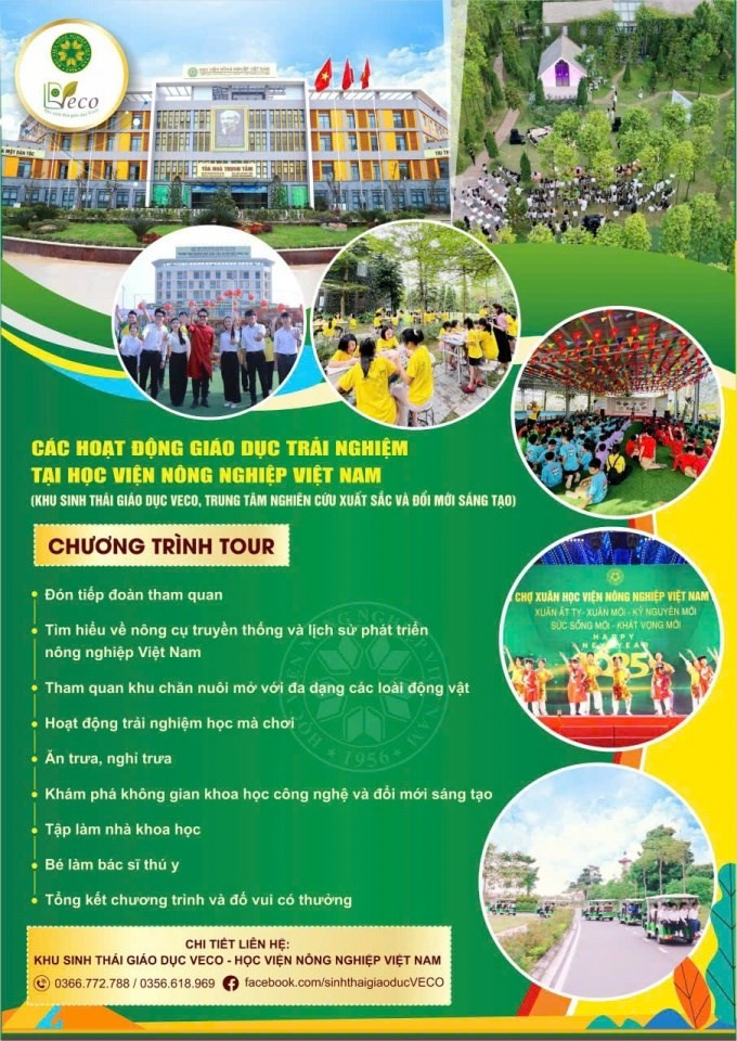 Học viện Nông nghiệp Việt Nam tổ chức nhiều hoạt động giáo dục trải nghiệm. Ảnh: NTCC 2025-2904-veco001.jpg