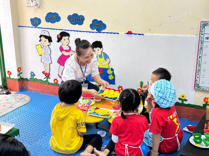 Kiên cố hoá trường lớp góp phần nâng cao chất lượng giáo dục. Ảnh: Đào Hiền. image.jpg
