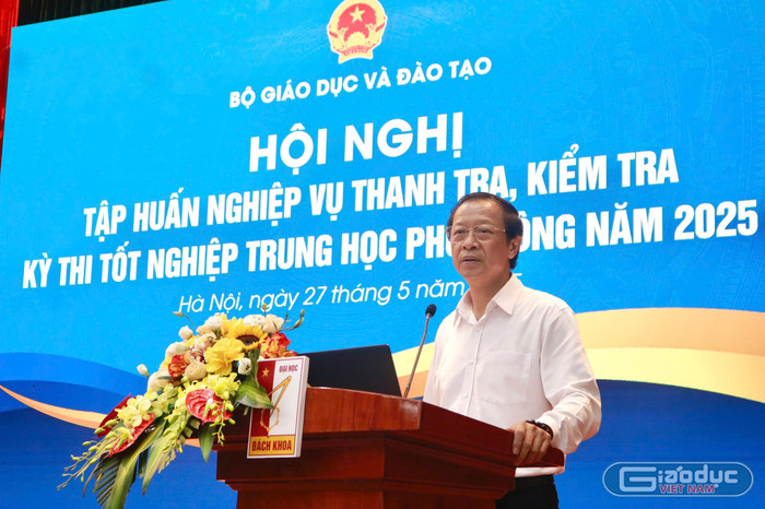 Thứ trưởng Phạm Ngọc Thưởng phát biểu tại hội nghị. Ảnh: Doãn Nhàn gdvn-z6643080332647-5cb0667783b791b2b1f2a93df8b29eba.jpg