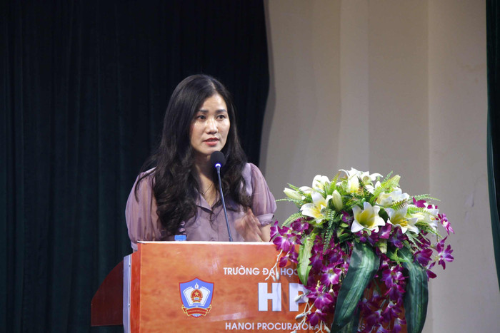 Tiến sĩ Bùi Thị Hạnh - Phó Hiệu trưởng Trường Đại học Kiểm sát Hà Nội (nay là Trường Đại học Kiểm sát). Ảnh: website nhà trường. co-hanh.jpg