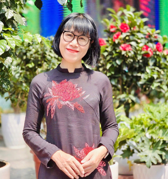 Cô Nguyễn Thị Vân Hồng - Hiệu trưởng Trường Trung học cơ sở Chương Dương. Ảnh: NVCC