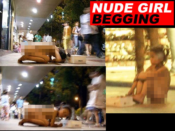 Mới đây, các diễn đàn của Trung Quốc đang "xáo động" vì những tấm ảnh một em bé gái 11 tuổi trần truồng ăn xin trên đường phố tại Hồ Cheng (Giang Tây, Trung Quốc). Ai cũng đều rất phẫn nộ trước cảnh tượng đáng thương này. Vấn đề là người đi qua đường đều thờ ơ bỏ mặc em, thậm chí không ai cho em được một manh áo, tấm chăn để khoác lên người. Người đăng ảnh thậm chí đã ghi chú thích: "Bé gái 11 tuổi trần truồng ăn xin trên phố. Ai mới thấy xấu hổ đây?" Mới đây, các diễn đàn của Trung Quốc đang "xáo động" vì những tấm ảnh một em bé gái 11 tuổi trần truồng ăn xin trên đường phố tại Hồ Cheng (Giang Tây, Trung Quốc). Ai cũng đều rất phẫn nộ trước cảnh tượng đáng thương này. Vấn đề là người đi qua đường đều thờ ơ bỏ mặc em, thậm chí không ai cho em được một manh áo, tấm chăn để khoác lên người. Người đăng ảnh thậm chí đã ghi chú thích: "Bé gái 11 tuổi trần truồng ăn xin trên phố. Ai mới thấy xấu hổ đây?"