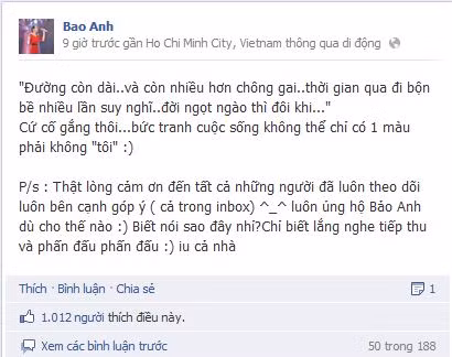 Ảnh chụp từ Facebook Bảo Anh.