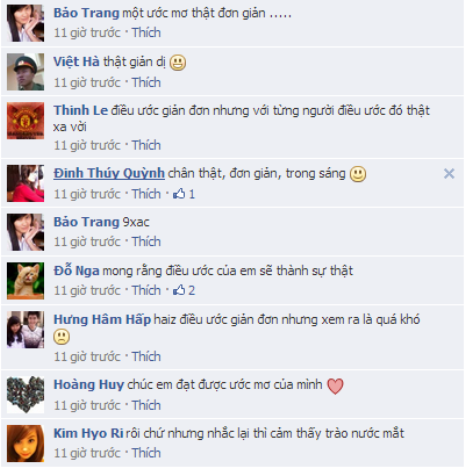 Cư dân mạng cảm động trước những điều ước của Hiếu