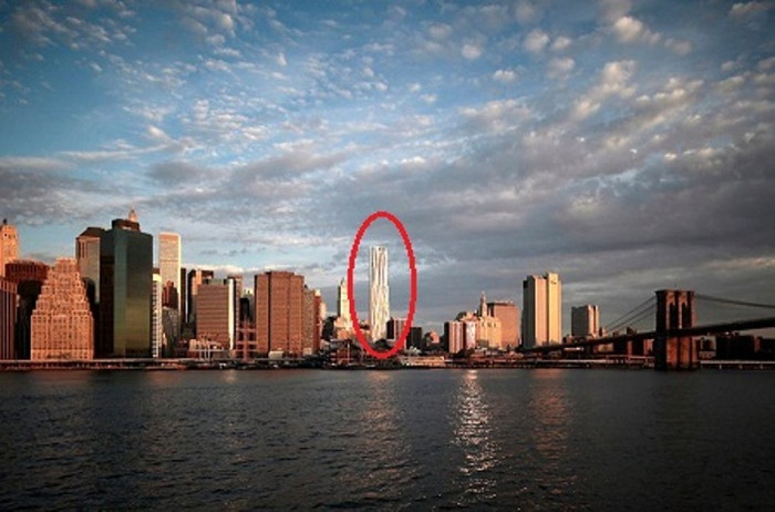 Dù mới được hoàn thiện trong năm 2011 nhưng tòa nhà ở số 8 phố Spruce, thành phố New York đã trở thành một nét ấn tượng trên đường chân trời của thành phố.