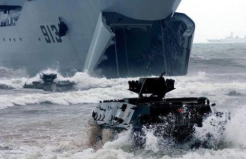 Chiến hạm đổ bộ 072 của hải quân Trung Quốc (hình minh họa)