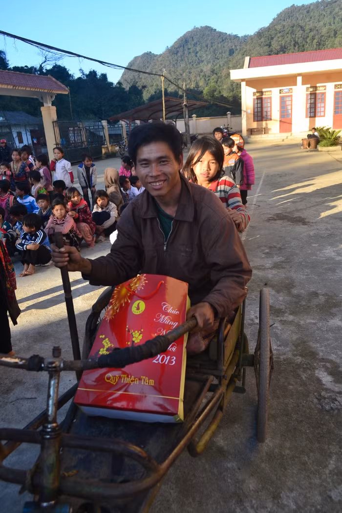 Nụ cười hạnh phúc khi ra về.