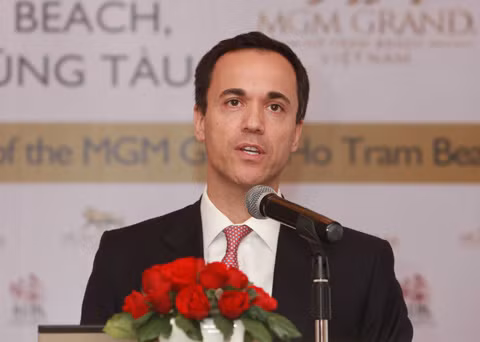 Tổng giám đốc Điều hành dự án Hồ Tràm Strip, ông Lloyd Nathan: "Chúng tôi không chịu áp lực cạnh tranh nào khi triển khai dự án. Ảnh: T.V