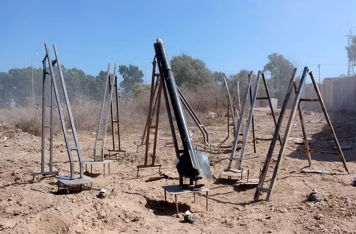 Một bãi phóng rocket của Hamas Một bãi phóng rocket của Hamas
