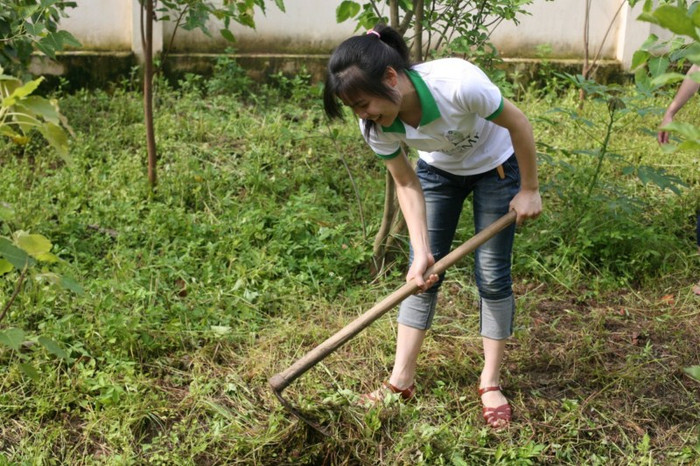 Các Miss không ngần ngại sẵn sàng tay cuốc Các Miss không ngần ngại sẵn sàng tay cuốc