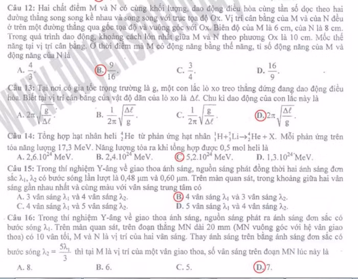 BẤM ĐÂY XEM ĐÁP ÁN MÔN TOÁN KHỐI A 2012 - BẤM ĐÂY XEM ĐÁP ÁN MÔN HÓA KHỐI A 2012 - BẤM ĐÂY XEM ĐÁP ÁN MÔN NGOẠI NGỮ KHỐI A1