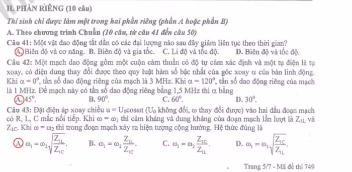 BẤM ĐÂY XEM ĐÁP ÁN MÔN TOÁN KHỐI A 2012 - BẤM ĐÂY XEM ĐÁP ÁN MÔN HÓA KHỐI A 2012 - BẤM ĐÂY XEM ĐÁP ÁN MÔN NGOẠI NGỮ KHỐI A1