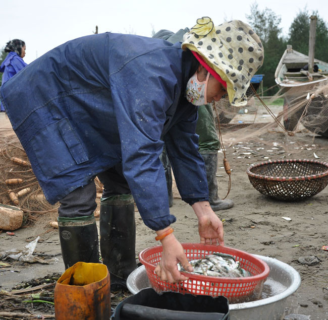 Công việc đánh bắt diễn ra thất thường. Những ngày biển động thì thuyền về với niềm vui được cá nhưng những ngày biển lặng họ lại về với nỗi lo mưu sinh.