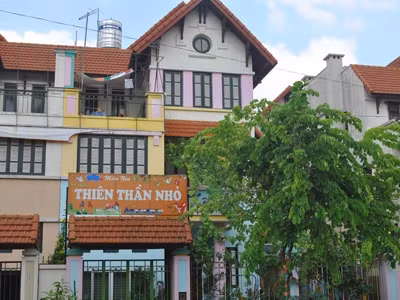 Trường mầm non tư thục Thiên thần nhỏ - nơi xảy ra sự việc đáng tiếc về cháu Hương. Ảnh: Tuấn Nguyễn.