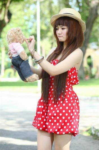 Cô nàng hiện đang học tại trường Việt Mỹ. Cô nàng hiện đang học tại trường Việt Mỹ.