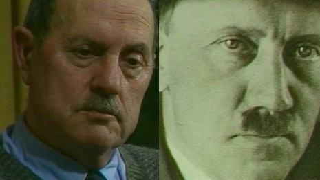 Adoft Hitler (phải) và ông Loret. Ảnh: France3 Adoft Hitler (phải) và ông Loret. Ảnh: France3