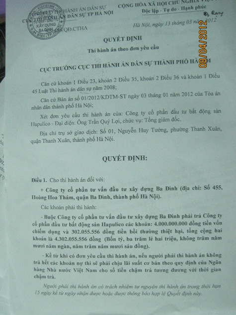 Quyết định thi hành án