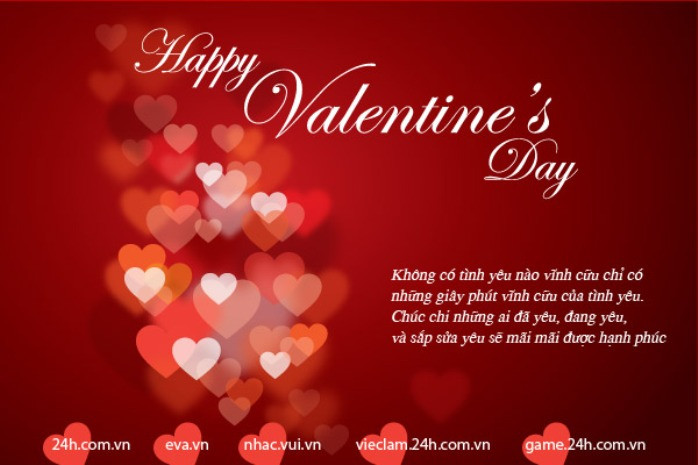 Những lời chúc đầy lãng mạn trong ngày Valentine dành cho người ấy