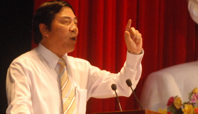 Ông Nguyễn Bá Thanh trả lời ý kiến của cử tri về vụ kết luận của Thanh tra Chính phủ - Ảnh: Hữu Khá Ông Nguyễn Bá Thanh trả lời ý kiến của cử tri về vụ kết luận của Thanh tra Chính phủ - Ảnh: Hữu Khá