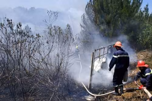 Hiện trường vụ cháy tại công viên Bà Huyện Thanh Quan.