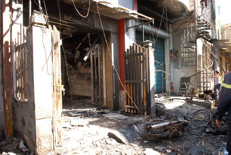 Hiện trường vụ cháy trưa 3/2.