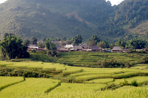Bản nhỏ yên bình.