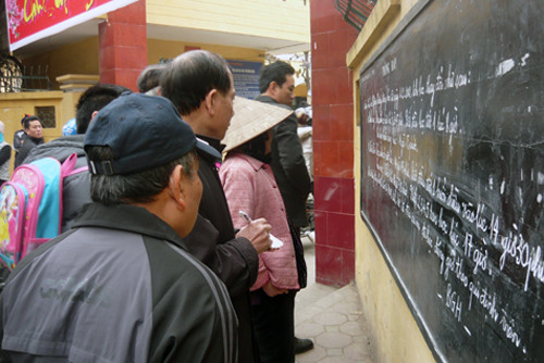 Các bậc phụ huynh hơi lúng túng trong việc thay đổi giờ học của con em mình Các bậc phụ huynh hơi lúng túng trong việc thay đổi giờ học của con em mình