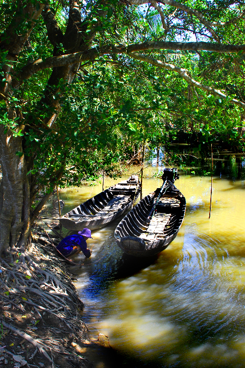 Con đò quê. (Ảnh chụp tại Huyện Thới Lai - TP Cần Thơ) Con đò quê. (Ảnh chụp tại Huyện Thới Lai - TP Cần Thơ)