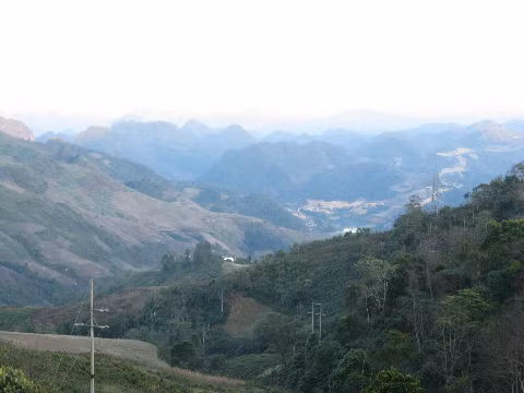 Cảnh núi rừng Tây Bắc trên đường lên đỉnh Pha Đin.