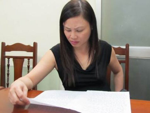 "Má mì" Nga tại cơ quan công an.