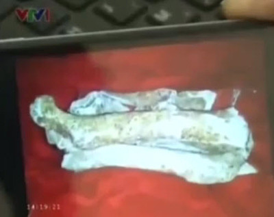 Nhiều hài cốt liệt sĩ được tìm thấy bằng ngoại cảm thực chất chỉ là... xương động vật (Ảnh chụp từ clip của VTV) Nhiều hài cốt liệt sĩ được tìm thấy bằng ngoại cảm thực chất chỉ là... xương động vật (Ảnh chụp từ clip của VTV)
