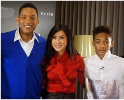 Cha con Will Smith trong buổi trò chuyện cùng Kathy Uyên. Cha con Will Smith trong buổi trò chuyện cùng Kathy Uyên.